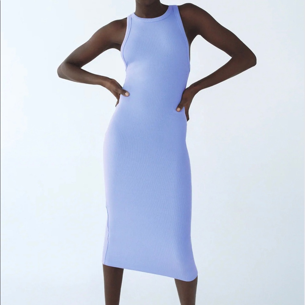 Zara Baby Blue Midi Dress